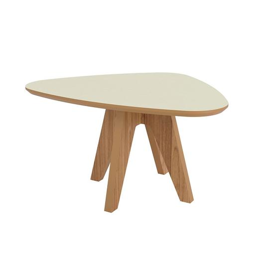 Imagem de Mesa Centro Orgânica 65cm DLC Off White e Freijó