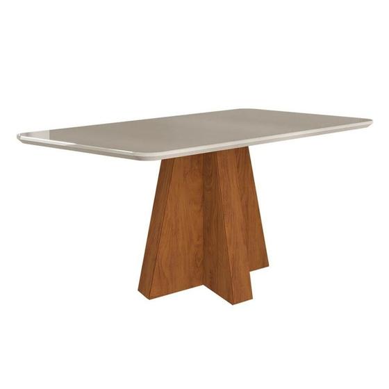 Imagem de Mesa Cimol Maitê Tampo MDF 160cm Savana/Off White