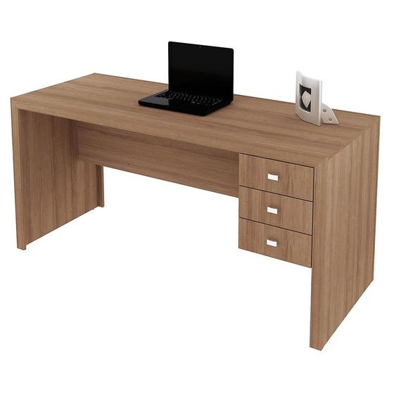 Imagem de Mesa com 03 Gavetas para Home Office ME4113 Amendoa 13 Tecno Mobili