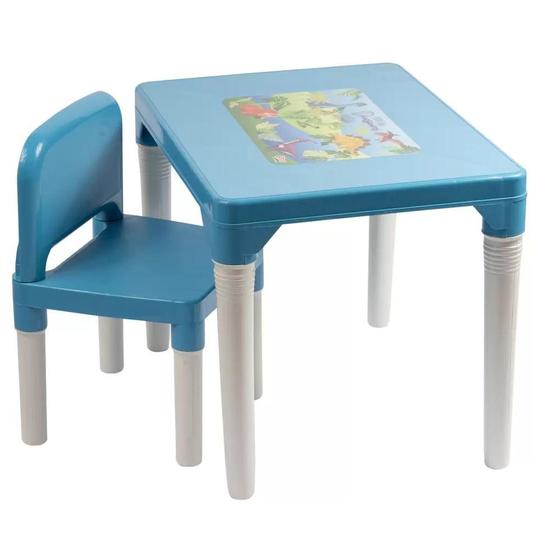 Imagem de Mesa com Cadeira Dinossauro Azul 01.022-01 - Styll Baby