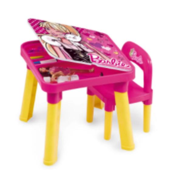 Imagem de Mesa Com Cadeira infantil da Barbie 69269 - Fun 7896744860009