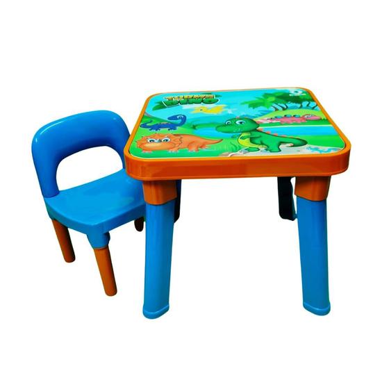 Imagem de Mesa com Cadeira Infantil de Atividades com Tampo e Divisórias