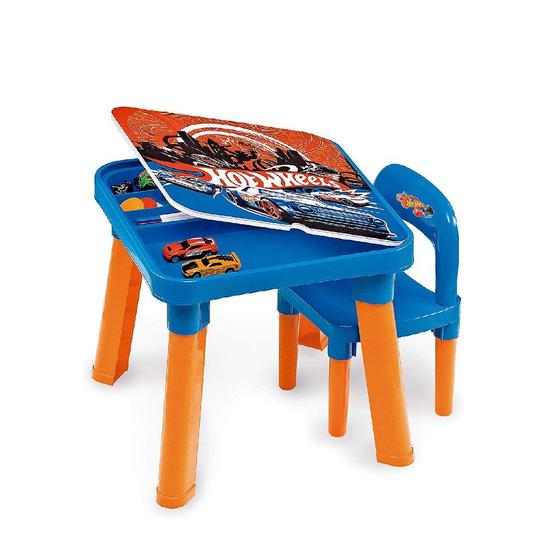 Imagem de Mesa Com Cadeira Infantil Hot Wheels 6927-0 Fun