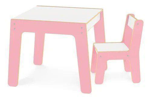 Imagem de Mesa com cadeira infantil - rosa r.990 junges