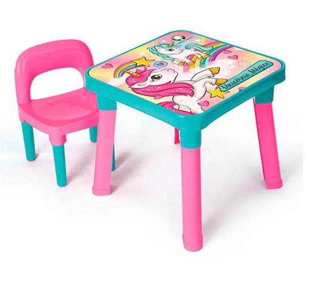 Imagem de Mesa Com Cadeira Unicórnio Mágico 83743 Fun Divirta-Se