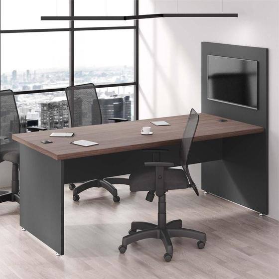 Imagem de Mesa com Painel Bot Freijo Preto
