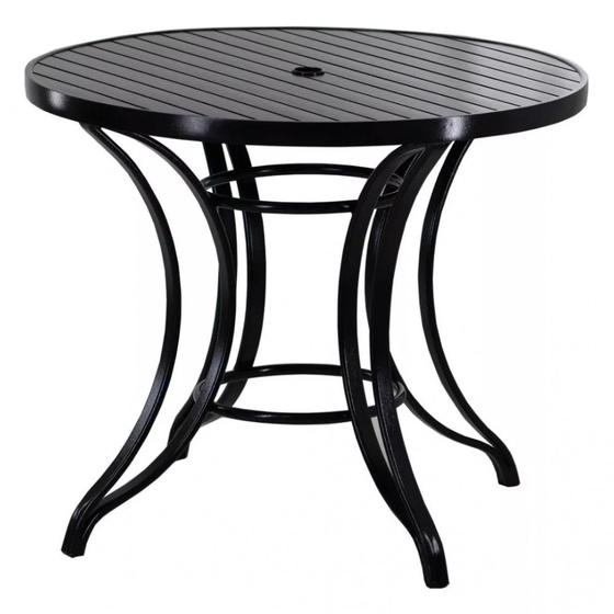 Imagem de Mesa com Tampo Ripado de 120 cm em Alumínio - Trama Original