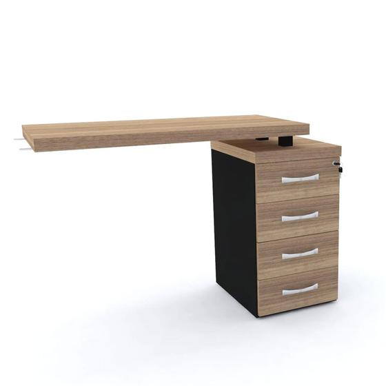 Imagem de Mesa complemento 4 gavetas pandin pe40 - naturalle