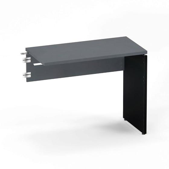 Imagem de Mesa Complemento Pé Painel P25 Pandin 90,0 CM Grafito e Preto