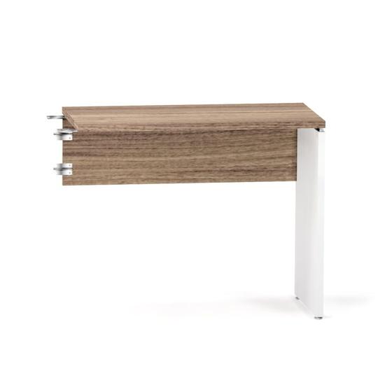 Imagem de Mesa Complemento Pé Painel P25 Pandin 90,0 CM Noce Naturale e Branco