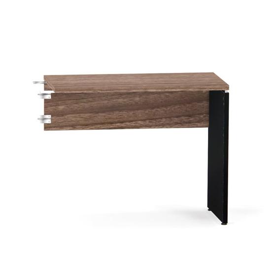 Imagem de Mesa Complemento Pé Painel P25 Pandin 90,0 CM Walnut e Preto