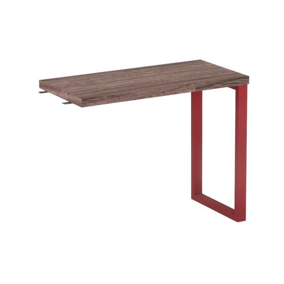 Imagem de Mesa Complemento Tubolar PE 40 Pandin 90 Cm Walnut e Vermelho