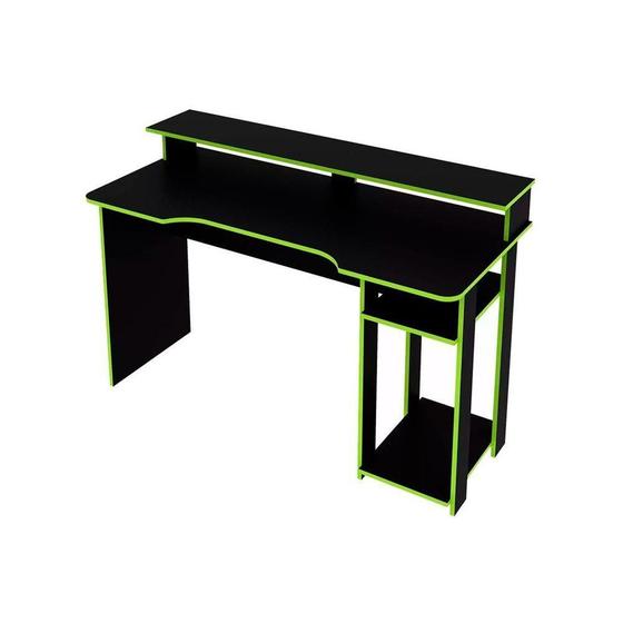 Imagem de Mesa Computador Gamer  ME4153 Preto/Verde - Tecno Mobili