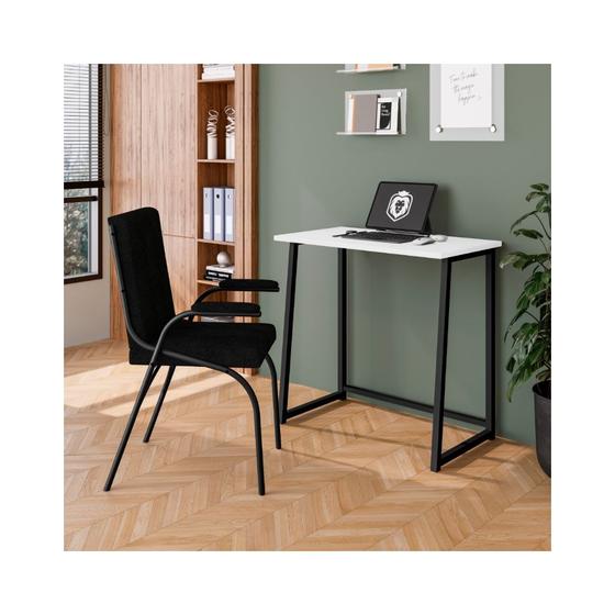 Imagem de Mesa Computador Notebook Dobrável Portátil Escrivaninha Estilo Industrial