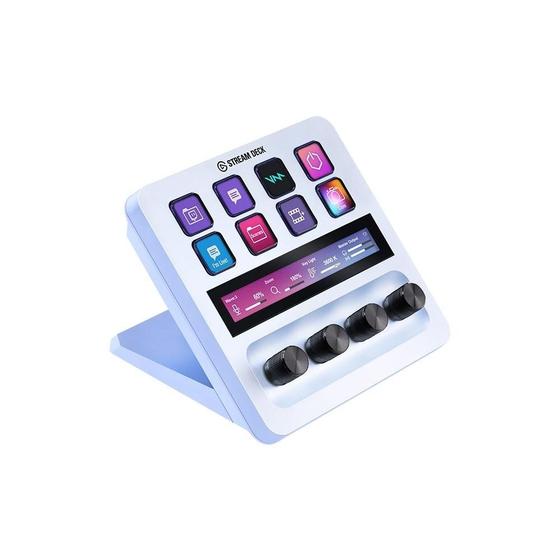 Imagem de Mesa Controladora Elgato Stream Deck, Painel LCD, 8 teclas LCD, Mac ou PC, USB 2.0, Branco - 10GBD9911