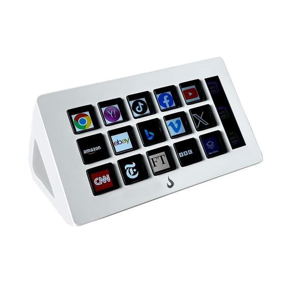 Mesa Controladora Rise Mode Streaming Vision 01, 15 Teclas LCD, USB, Branco - RM-MC-01-W Menor preço em Mesa Controladora Rise Mode Streaming Vision 01, 15 Teclas LCD, USB, Branco - RM-MC-01-W