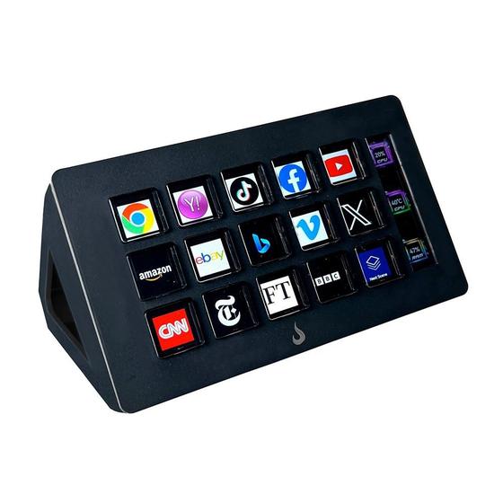 Imagem de Mesa Controladora Rise Mode Streaming Vision 01, 15 Teclas LCD, USB, Preto - RM-MC-01-B