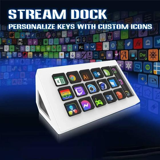 Imagem de Mesa Controladora Stream Dock Teclas De Lcd Captura De Vídeo