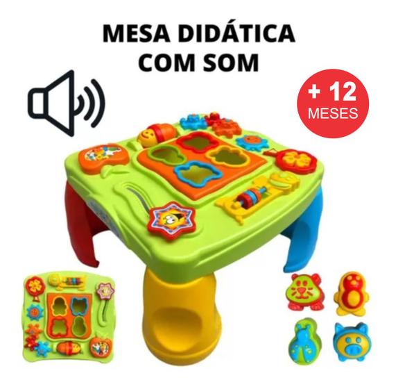 Mesa Criativa Didática Bebê Infantil Interativa Mesinha com Som - Maral ...