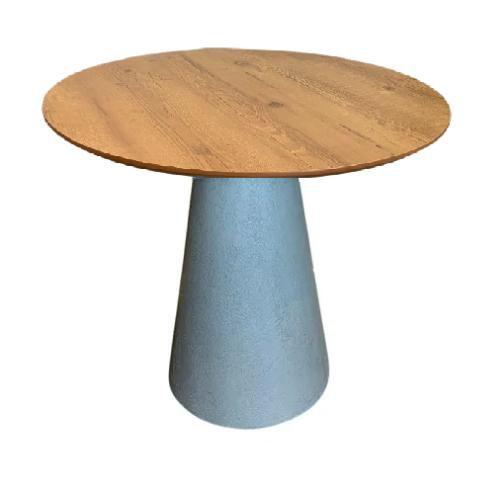 Imagem de Mesa de Apoio Cone Base Cimento Texturizado - Tampo Antíqua 70 cm Altura 60 cm