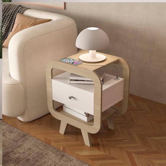 Imagem de Mesa de Apoio Lateral com USB Artely Theo