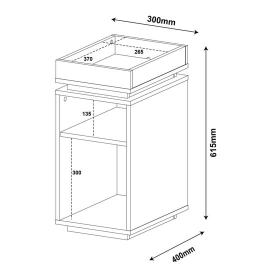 Imagem de Mesa de Apoio Lateral Moderna para Sala ou Recepções Olívia com Nicho - Artely