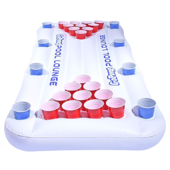Imagem de Mesa de Beer Pong Inflável GoPong de 6 Pés com Porta-Copos