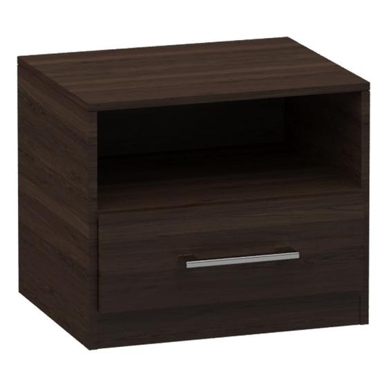 Imagem de mesa de cabeceira 1 Gaveta Nicho 43x45Cm Quarto Madeira MDP Marrom