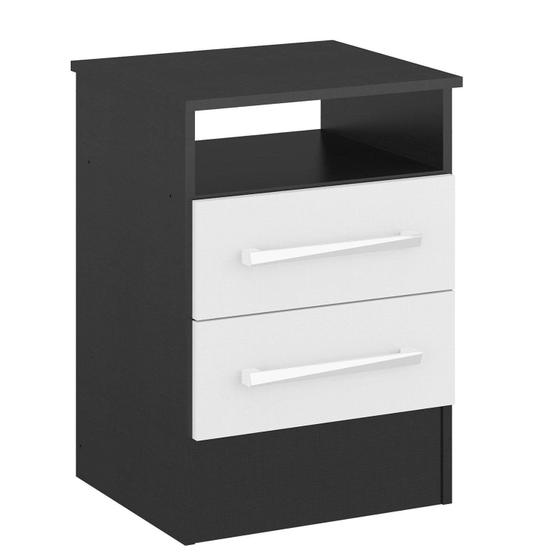 Imagem de Mesa de Cabeceira 12D102 Rodial Branco/Preto