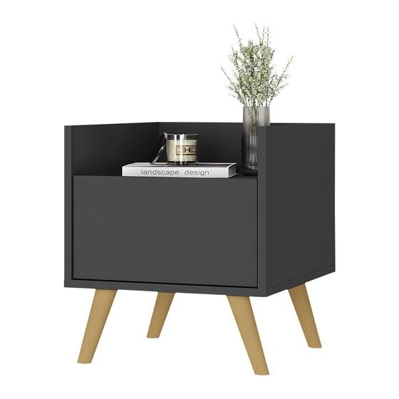 Imagem de Mesa de Cabeceira 40cm Retrô Multimóveis V4041
