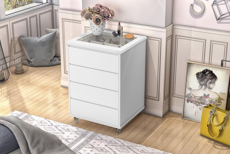 Mesa de Cabeceira Decor alto padrão mdf decor branco Menor preço em Mesa de Cabeceira Decor alto padrão mdf decor branco