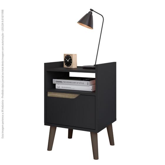 Imagem de Mesa De Cabeceira Estilo Retrô Luxo 1 Gaveta Para Quarto Gabriela ENVIA SOMENTE 04 UN