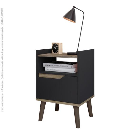 Imagem de Mesa De Cabeceira Estilo Retrô Luxo 1 Gaveta Para Quarto Gabriela ENVIA SOMENTE 04 UN