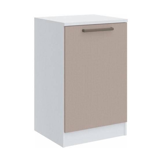 Imagem de Mesa de Cabeceira Modulada Requinte com 1 Porta - Branco Line/Duna Line