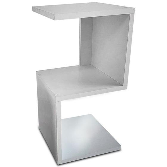 Imagem de Mesa De Cabeceira Nicho em S MDF Elegante para Quarto - Branco