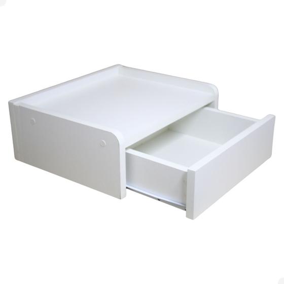 Imagem de Mesa de Cabeceira Para Quarto Suspensa Mdf Com Gaveta