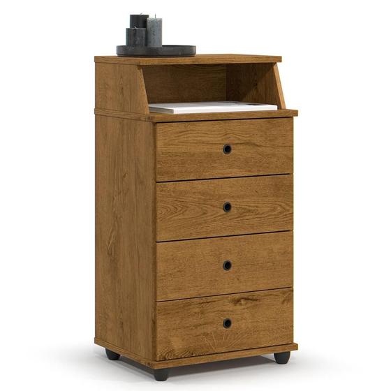 Imagem de Mesa de Cabeceira Quarto Luxo New II com 4 Gavetas