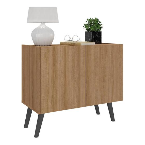 Imagem de Mesa de Cabeceira Retrô 2 Portas Multimóveis MP4133