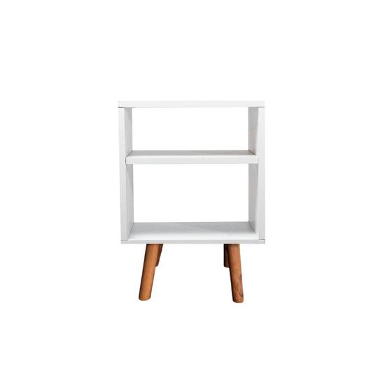 Imagem de Mesa de Cabeceira Retrô Pé Palito 52x30x35 Branco