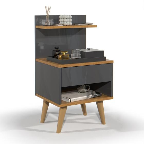 Imagem de Mesa De Cabeceira Retrô Pés Palito 1 Gaveta Retro - Sleep - Várias Cores