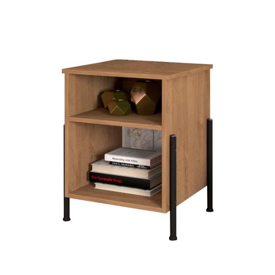 Imagem de Mesa De Cabeceira Viena New Com 2 Prateleiras Para Quarto