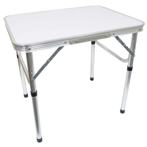 Imagem de Mesa de Camping Praia Dobrável 60x45 em Alumínio e Vira Maleta Importway IWMCD-6045