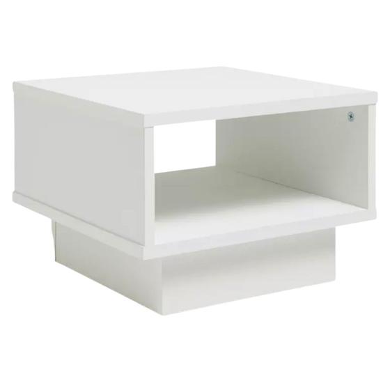 Imagem de Mesa de canto lateral Branca Piccola 100% MDF Móveis Leblanc