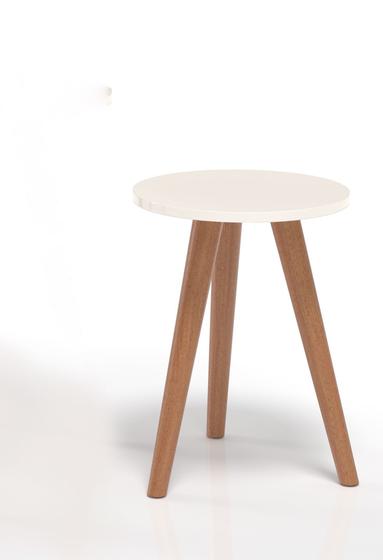 Imagem de Mesa De Canto Sofisticada Of White De Mdf Resistente Tripé