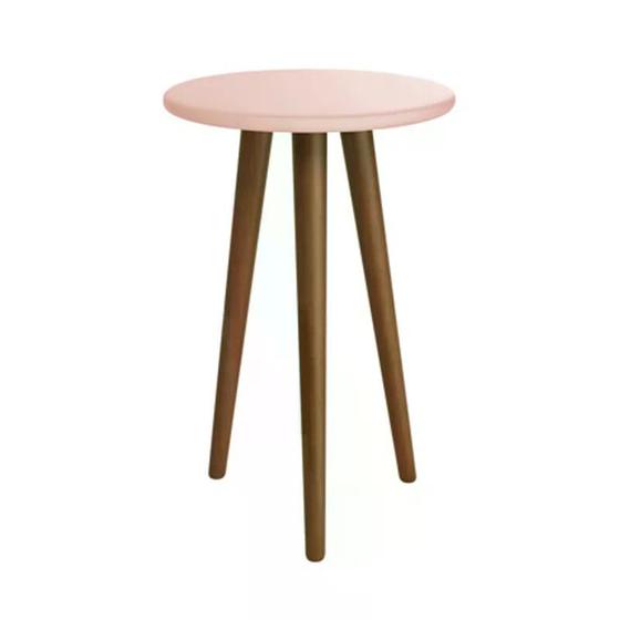 Imagem de Mesa de Canto Theo com Pés Amadeirado - Reller Móveis