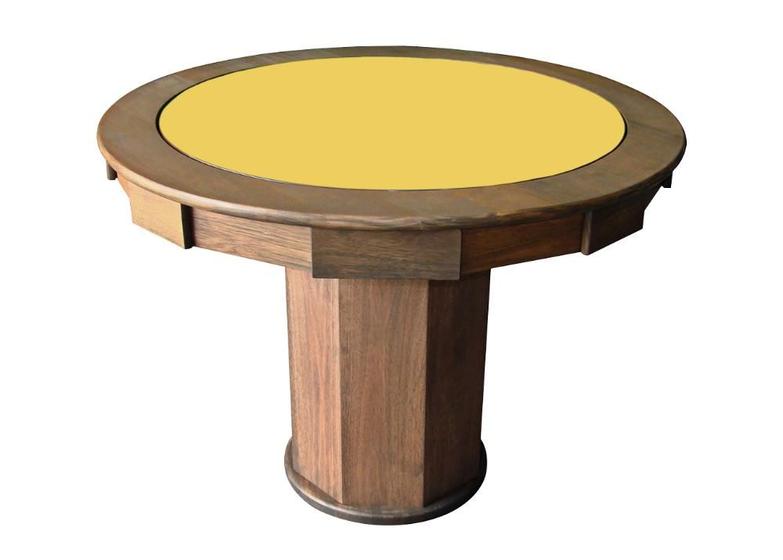 Imagem de Mesa de Carteado com Gavetas e Porta copos Vintage - 0,90x0,80 - Com xadrez