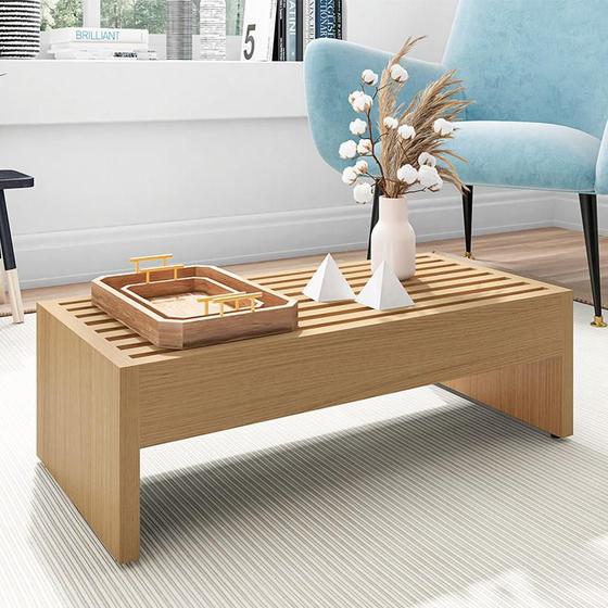 Mesa de Centro Ambiente Ripped Freijó - HB Móveis Menor preço em Mesa de Centro Ambiente Ripped Freijó - HB Móveis