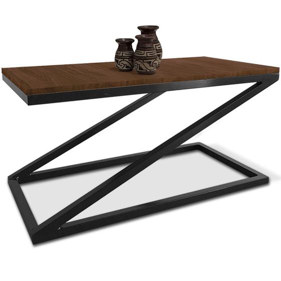 Imagem de Mesa De Centro Astana Retangular Para Sala Decor Madeira MDF Compacta Preta