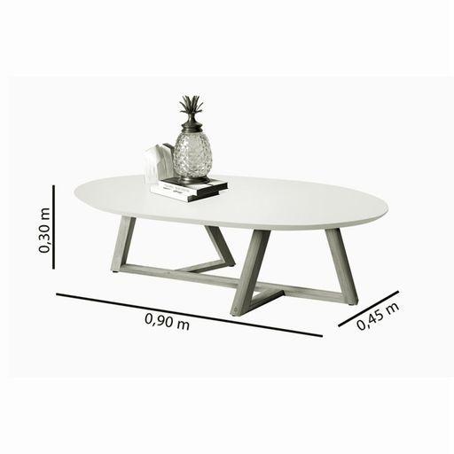 Imagem de Mesa de Centro Classic Oval Off White Tebarrot