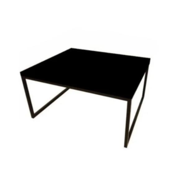 Imagem de Mesa de Centro com Tampo em MDF para Sala com Pés de Ferro 60cm x 40cm - Ofertamo